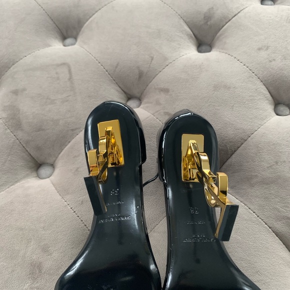 🚫SOLD🚫Saint Laurent Opyum YSL Logo-Heel Sandals - Picture 8 of 12